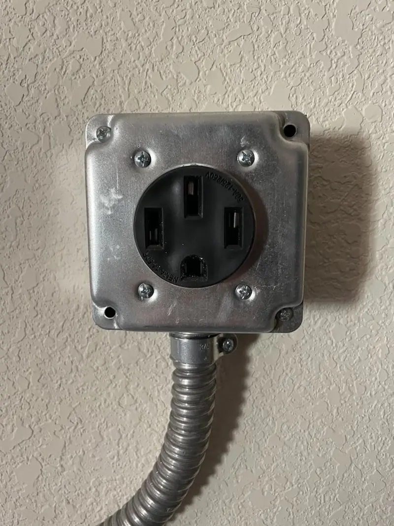 NEMA 14-50 outlet installed for Electrical Panel Upgrade in Genesee
